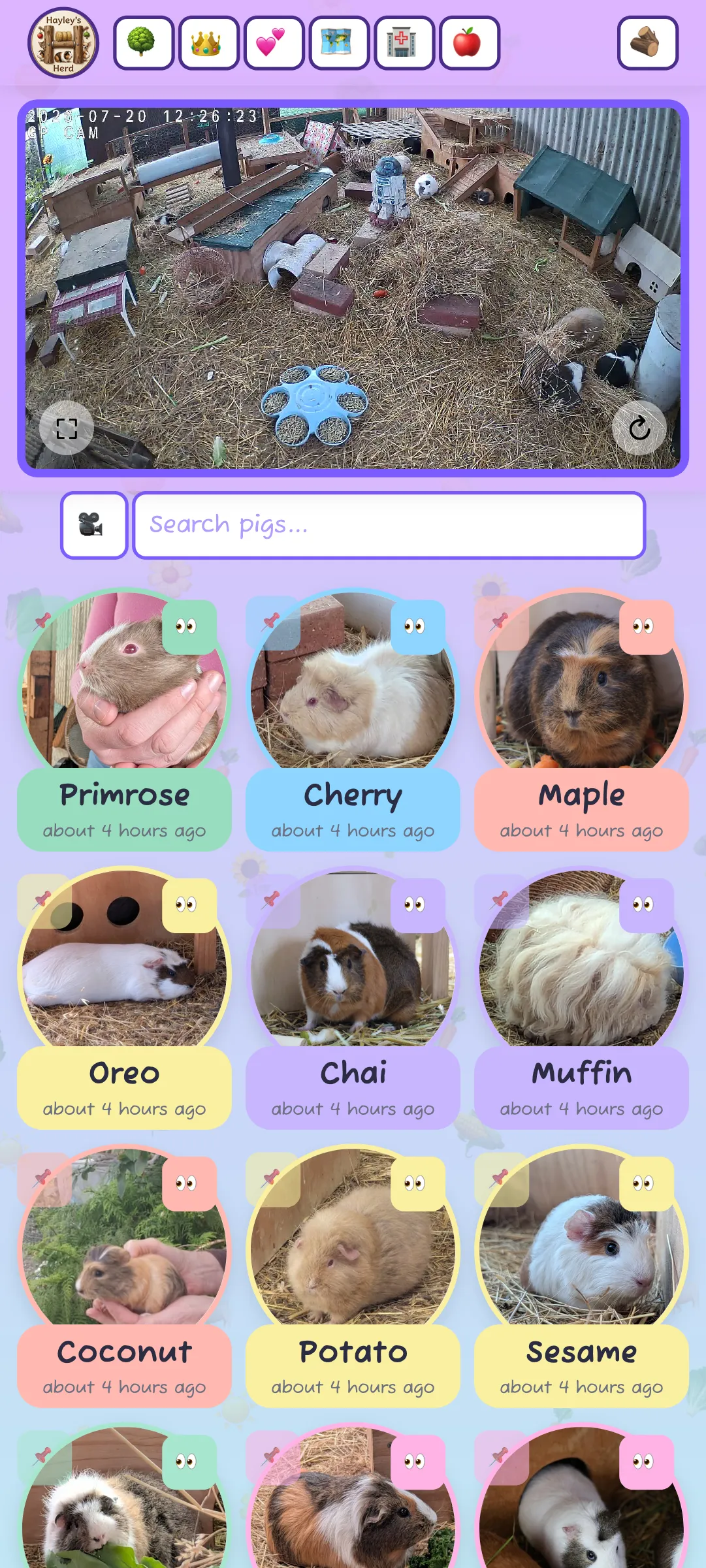 Screenshot of the Hayley's Herd app